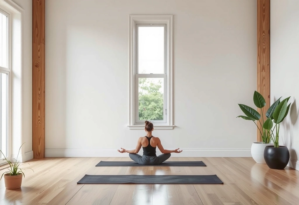 Serene studio interior with natural light